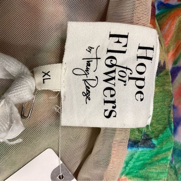 Anthropologie Hope For Flowers Asymmetrical Slim Floral Multicolor Skirt XL‎ - Picture 14 of 16